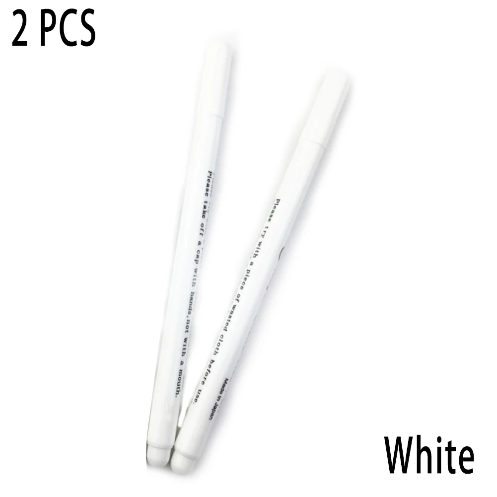 

2pcs Fabric Erasable Marker Water Soluble Pen Stitch Cross Ink Tool Sewing Craft Water-soluble Pens For Shoe Garment Factories