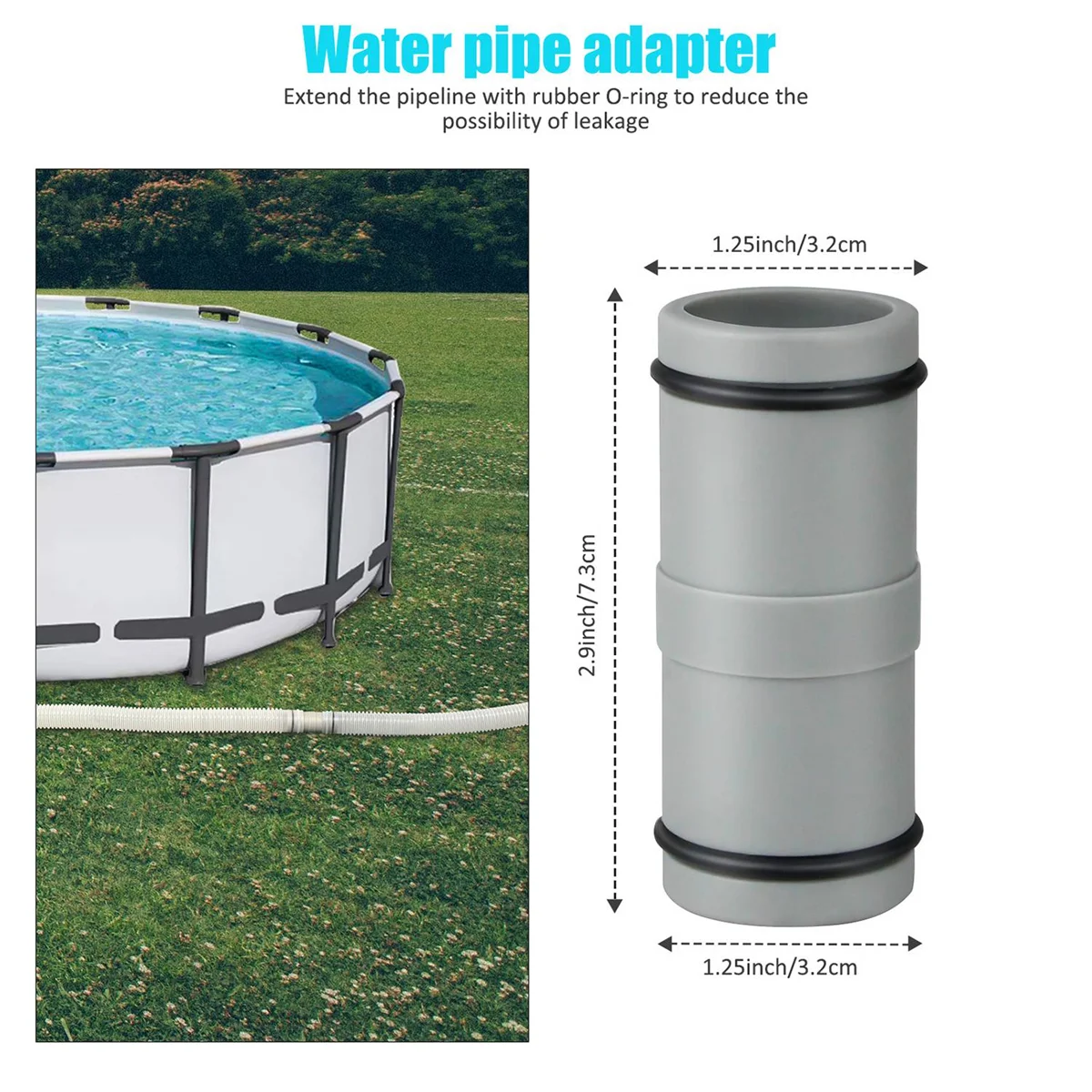 2 шт. соединитель для фильтра бассейна 1 25 дюйма