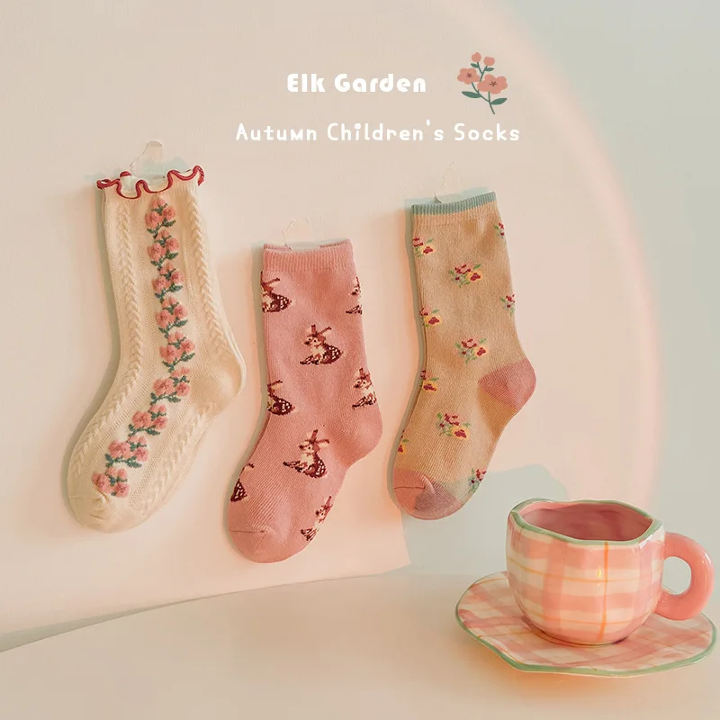 

3pcs Little Girls Socks Spring Autumn Children's Socks Cartoon Cute Boys' Socks Kids Socks Children's Socks Baby Socks
