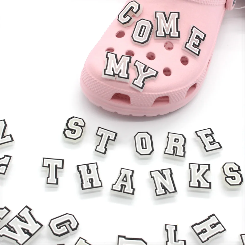 1 шт. JIBZ светящиеся подвески для обуви в виде букв красивые аксессуары с пряжкой