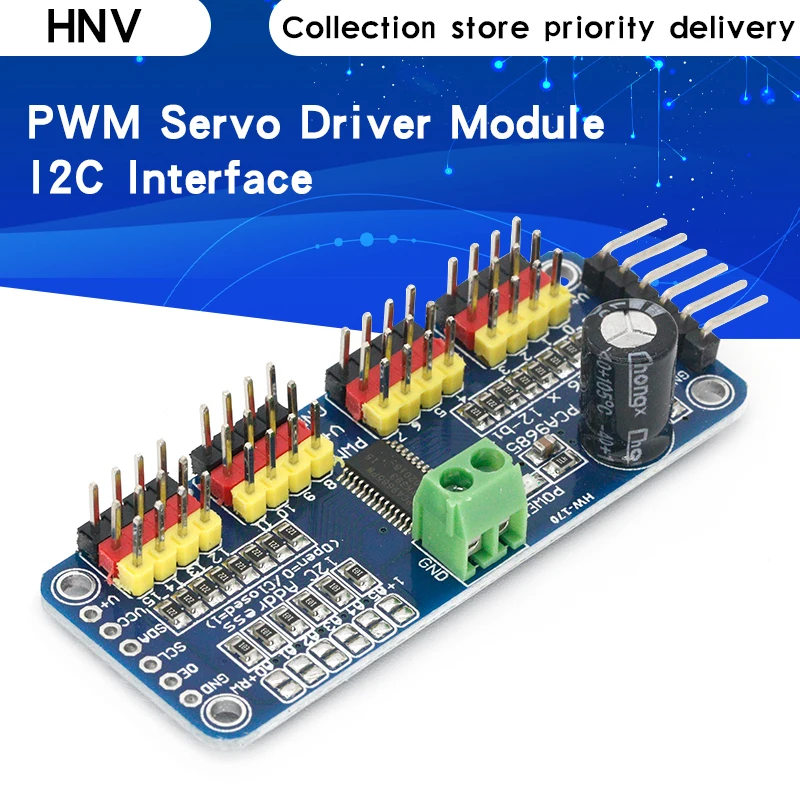 

16-канальный 12-битный модуль PWM/Servo Driver-I2C интерфейса PCA9685, защитный модуль pi, серводвигатель