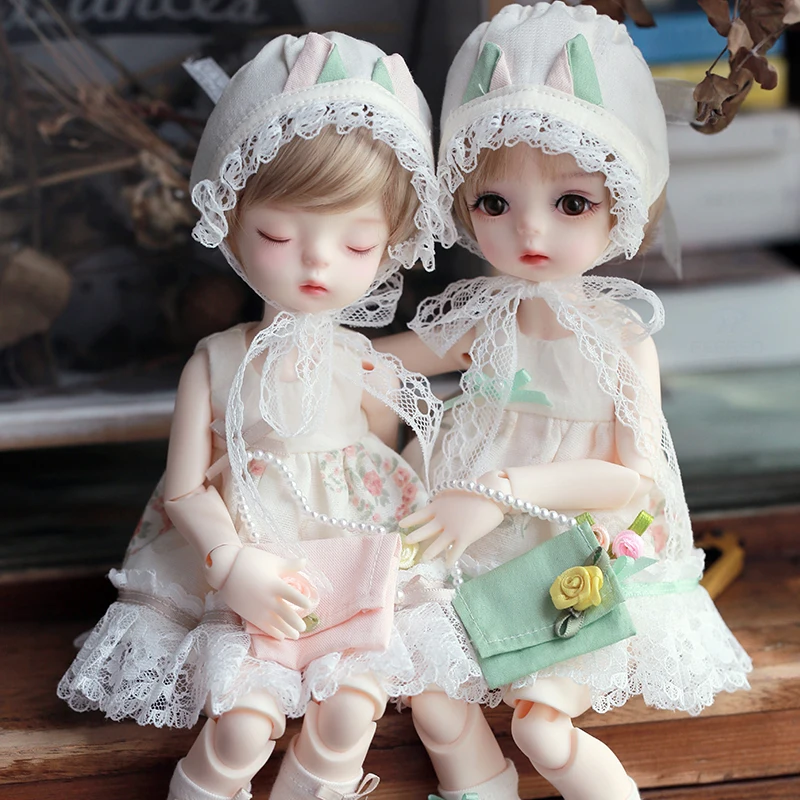 Шарнирная кукла Bjd6, шарнирная кукла для спящего малыша, шарнирная кукла, полный комплект одежды, парик, обувь, шарнирная кукла