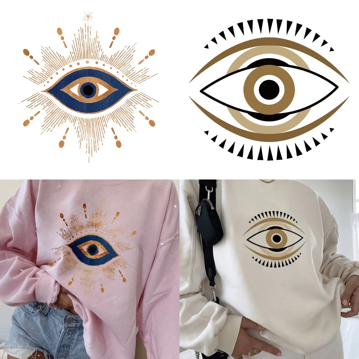 

Нашивки Demon Eye для одежды, нашивка Nazar Boncuğu, термотрансферные термонаклейки на одежду, нашивки «сделай сам»