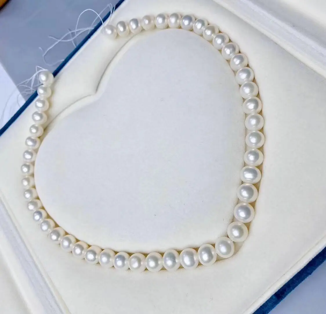 

classic 10-11mm south sea round white pearl necklace 18"