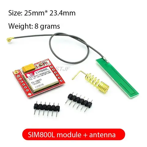 Самый маленький комплект модуля SIM800L GPRS GSM, основная плата карты MicroSIM, четырехдиапазонный последовательный порт TTL с антенной