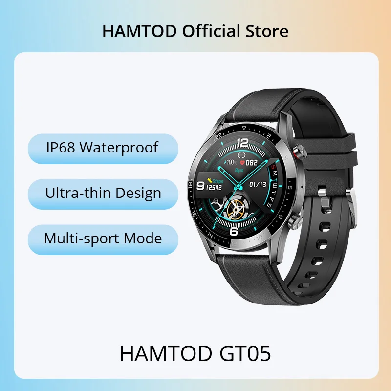 

Global Version HAMTOD GT05 Smart Watch Touch Screen Sport Fitness Watch IP68 Waterproof Bluetooth For Android ios Smartwatch
