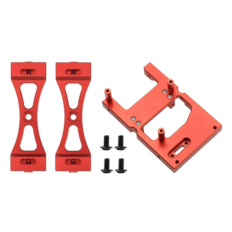 

2Pcs Metal Bracket For Wpl B1 B14 B16 B24 C14 C24 B36 Mn D90 D91,Red & 1X Metal Steering Servo Warehouse Fixed Bracket