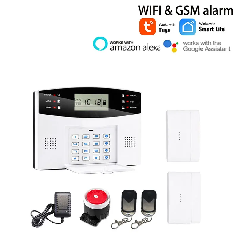 

Tuya Smart Home GSM Alarm System 433MHz Wireless LCD Keyboard Screen Wifi Digital Intercom Security Anti-Theft Burglar Auto Dial