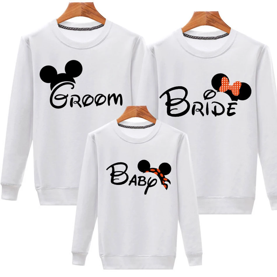 

Minnie mouse printings loose sweater fall winter baby teen boys girls mother father cotton casual top families matching clothes
