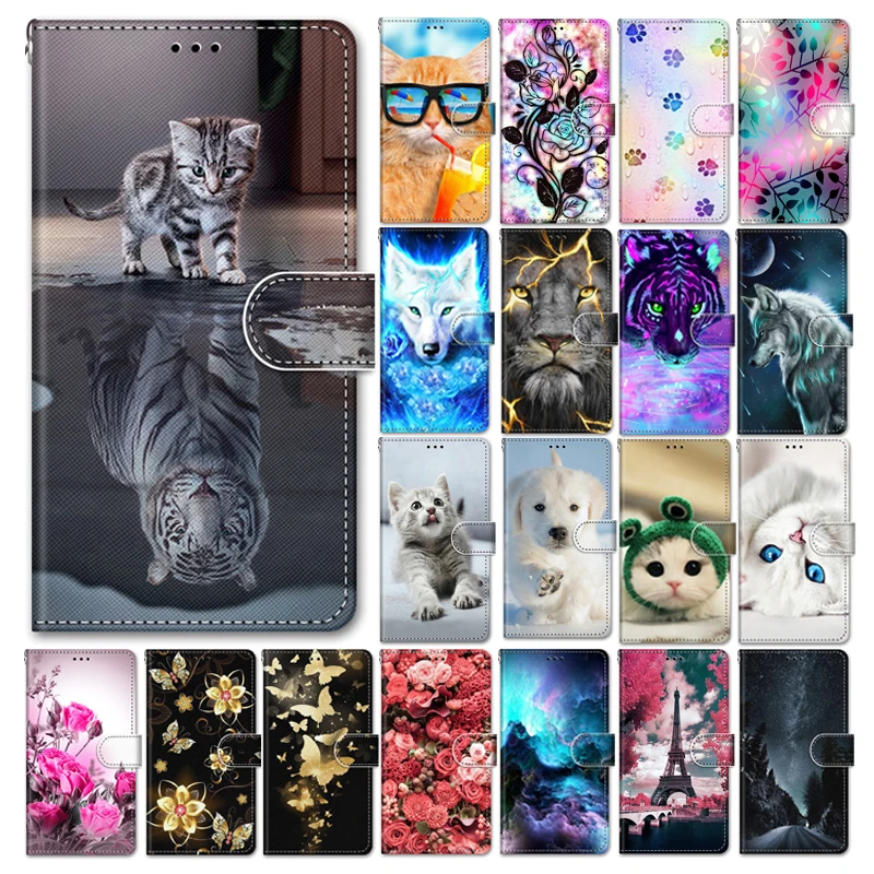 

Leather Magnetic Wallet Case For Huawei P40 Lite E 5G P 40 Pro 40Lite P40Lite E P40Pro Plus Pattern Flip Phone Bags Cases Cover
