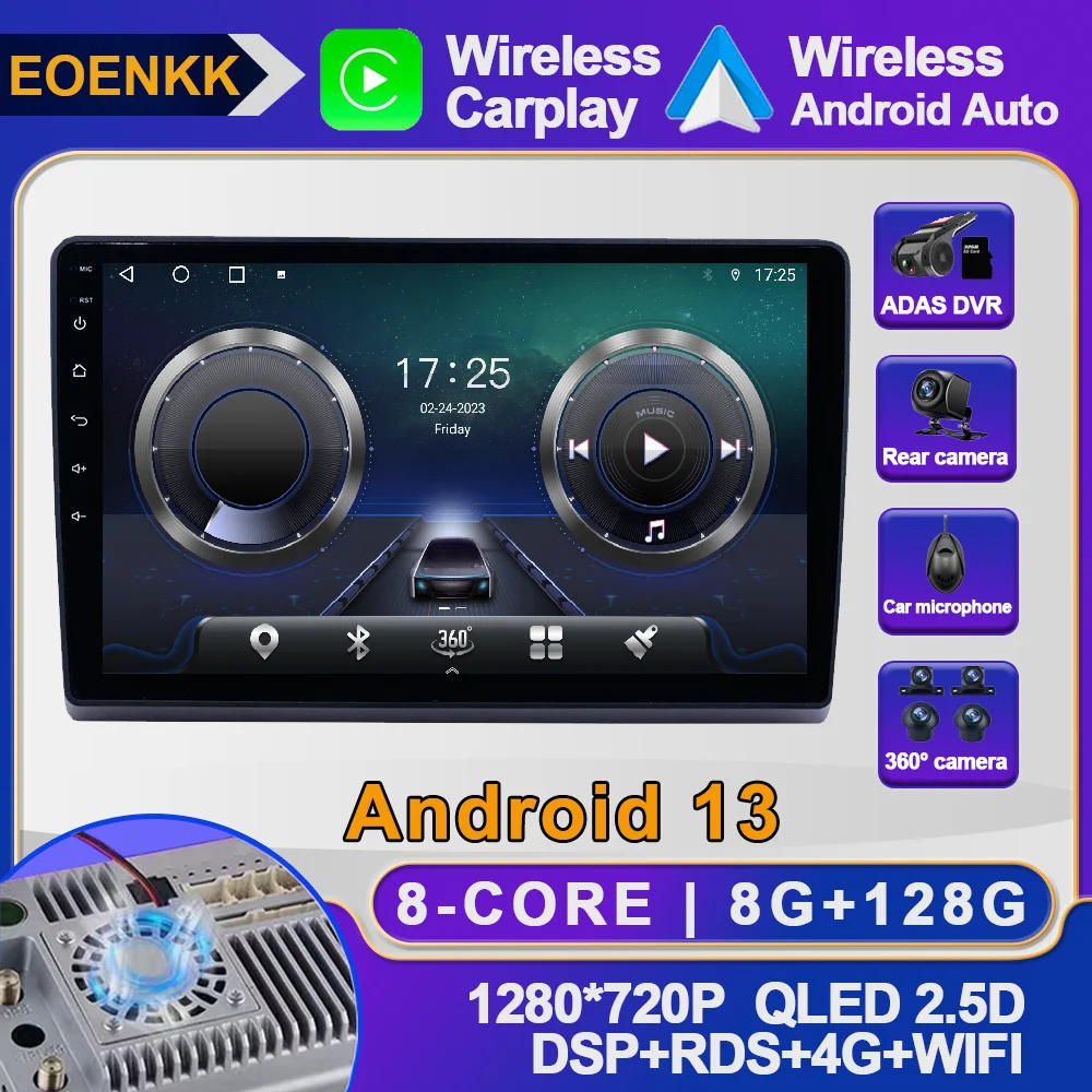 

Android 13 для Ford New Transit 2009 - 2019 Автомагнитола DSP BT Авторадио беспроводной Carplay Авто Видео Мультимедиа SWC AHD RDS 4G