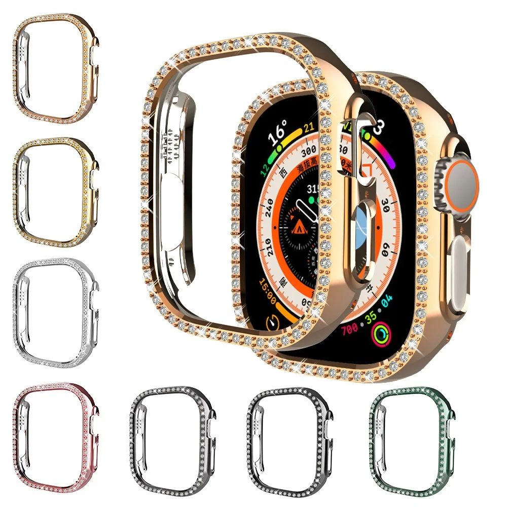 

10pcs Diamond Bumper Protective Case for Apple Watch Cover Series 8 SE 765 for Apple 38/40/41/42/44/45/49MM Smart Bracelet