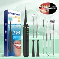 electric sonic dental calculus scaler portable with led teeth whitening kit oral care teeth tartar remover plaque stains cleaner