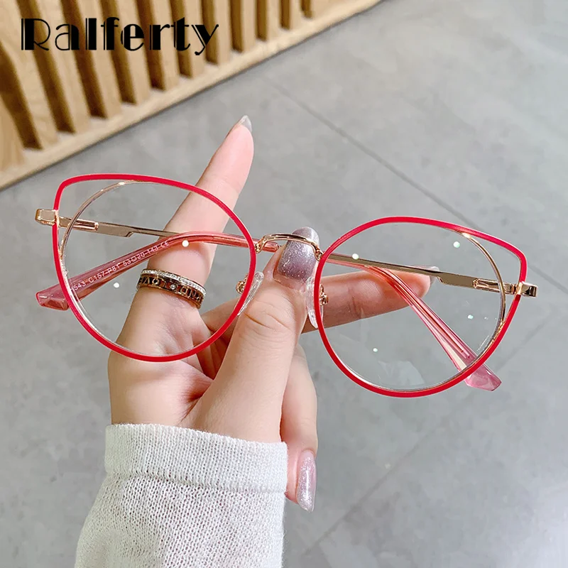 Ralferty декоративные женские очки оправа кошачий глаз по рецепту роскошные Antiblue Zero