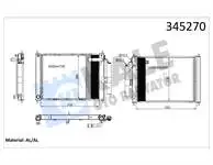 

345270 air conditioner radiator MICRA K12 case for