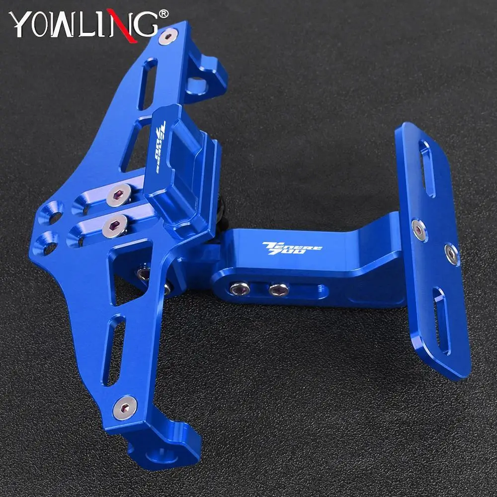 

Moto For Yamaha Tenere 700 Tenere700 Moto Accessories Turn Signal LED Light Bracket Adjustable License Number Plate Holder Frame