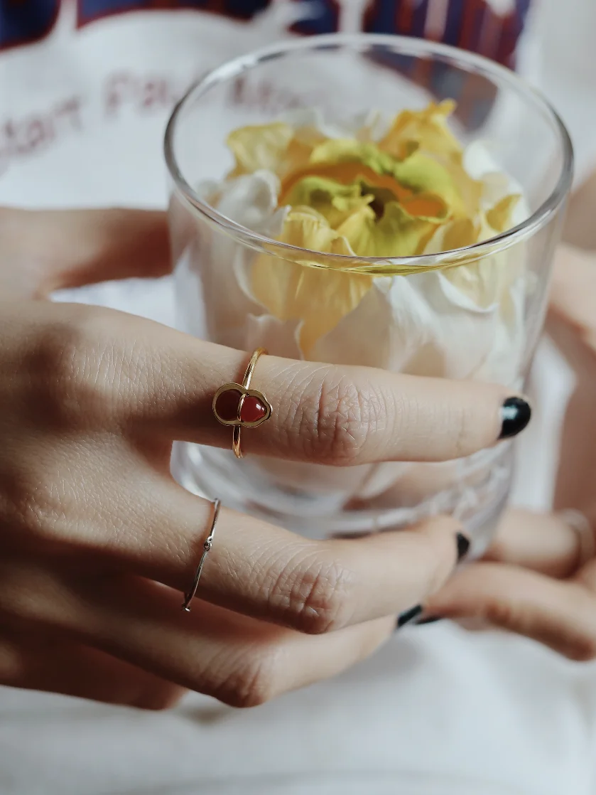 Кольцо серии Dongchang Gourd S925 посеребренное инкрустированное новое китайское