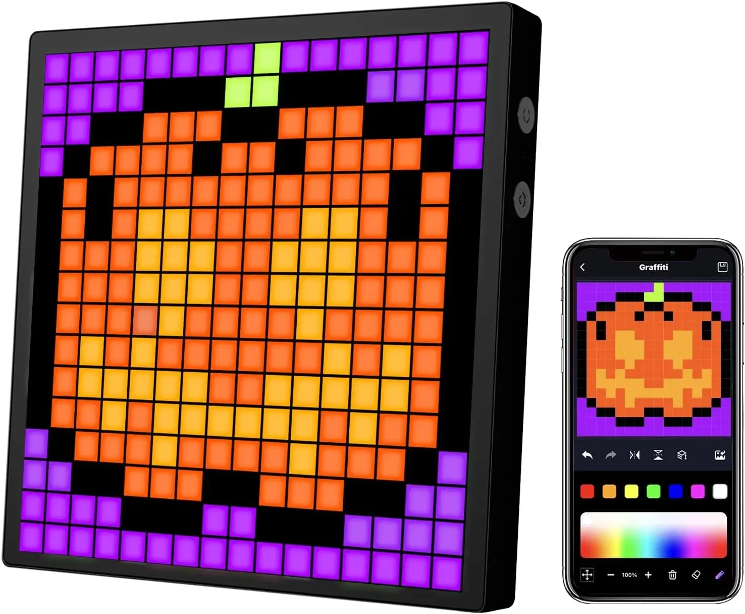 

Умный СВЕТОДИОДНЫЙ матричный пиксельный дисплей RGB «сделай сам», граффити, Bluetooth, управление через приложение, художественный дисплей, Рождественский Декор для игровой комнаты, анимационная рамка