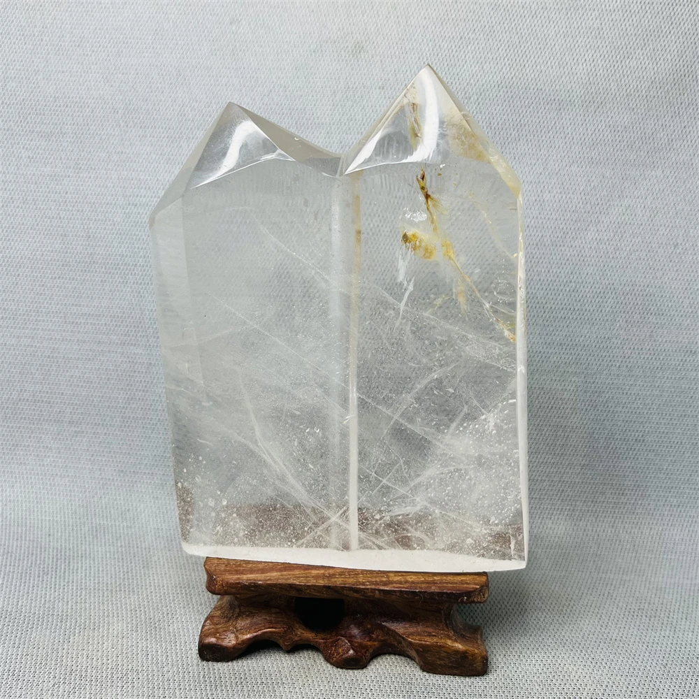

Натуральный белый кварц, прозрачный радужный кристалл, клей, цветок, двойной заостренный кристалл и камень, лечебный сад, комната, декоративный подарок