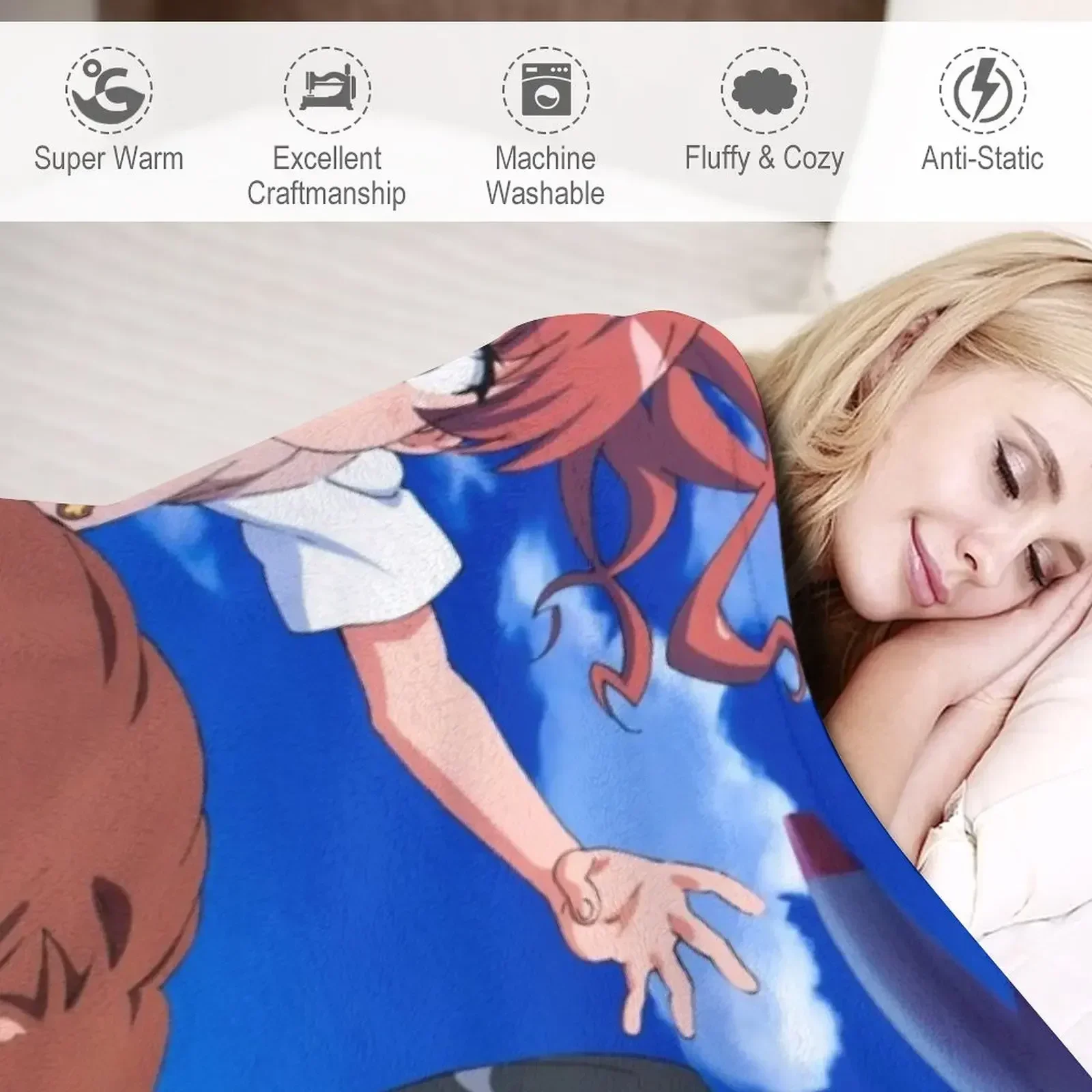 Toaru Kagaku - Misaka Mikoto Shirai Kuroko Saten Ruiko Uiharu Kazari Throw Blanket рождественское украшение для