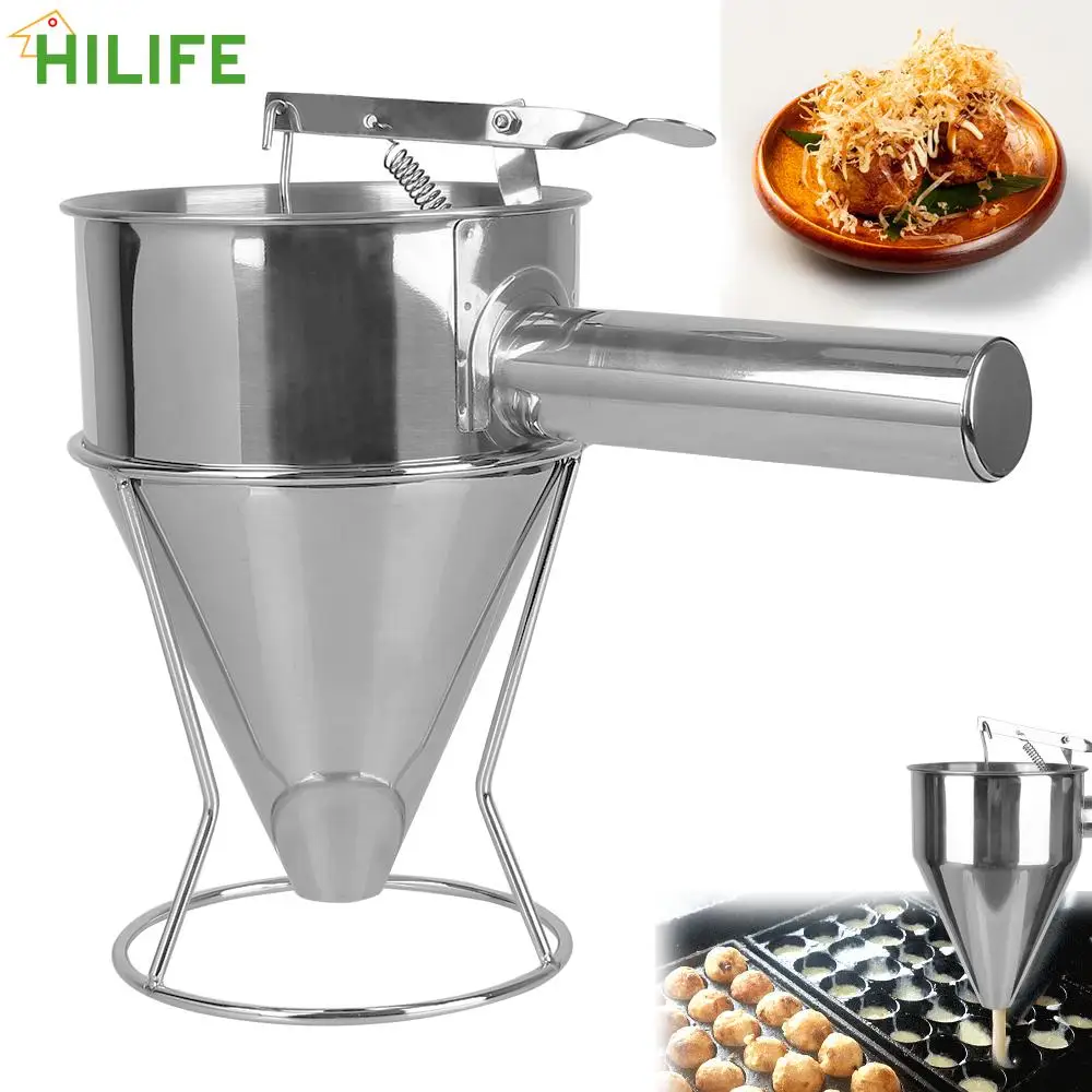 

Воронка-диспенсер с держателем кексы оладьи устройство для изготовления теста для шоколадного соуса с дозировочной воронкой инструменты и...