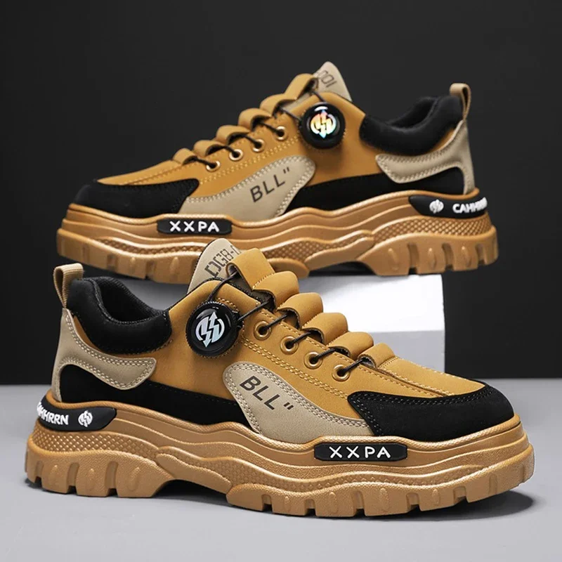 Мужские ботинки повседневная зимняя обувь кожаные ковбойские боевые