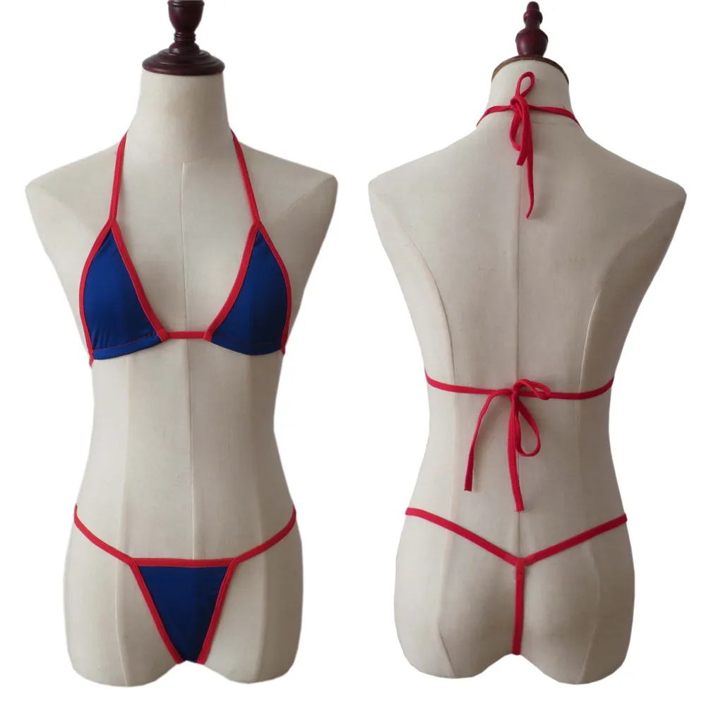 

micro bikini Sexy Sling Triangle Edge Mini Thong Open back girl Beach spa swimwear women swimsuit biquini bikinis monokini
