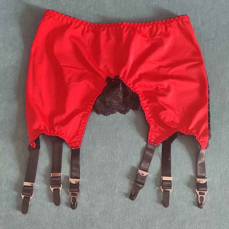 New High Waist Vintage Girdle Lace Garter Belt 6 Straps Suspender Belts for Stockings Lace Sexy Lingerie