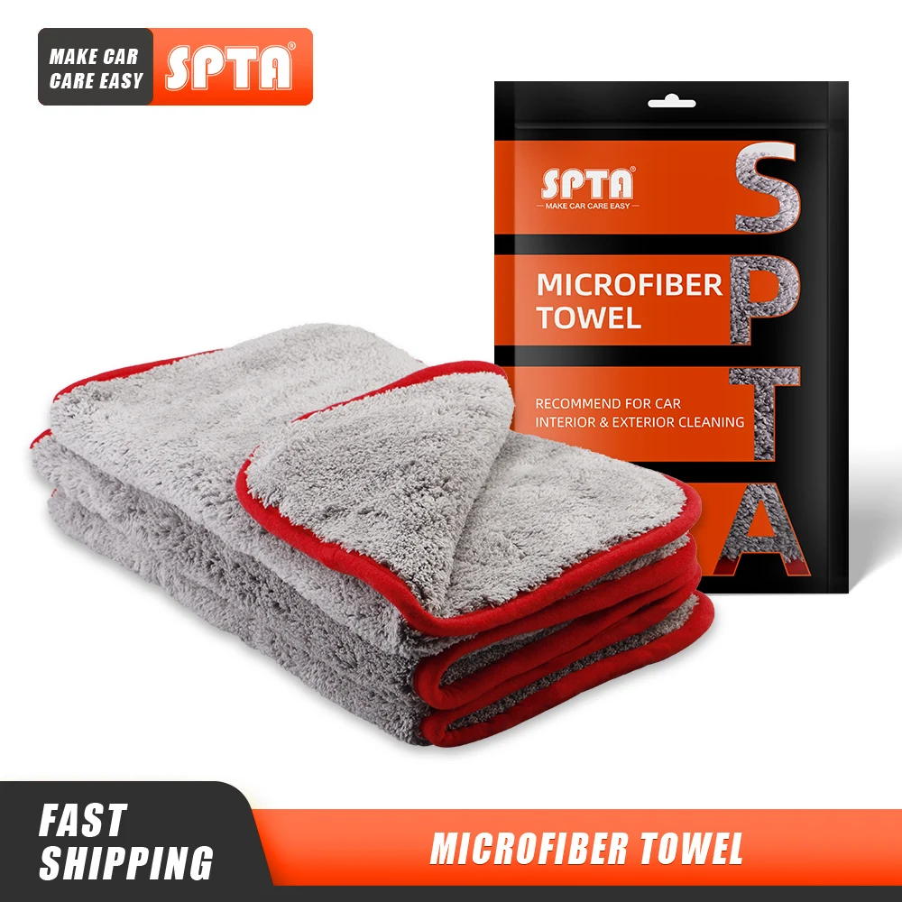 

(Single Sale) 1Pc SPTA Multifunctional Cleaning Towel Extra Soft Car Wash Microfiber Towel Car Care Auto Cleaning Drying Cloth
