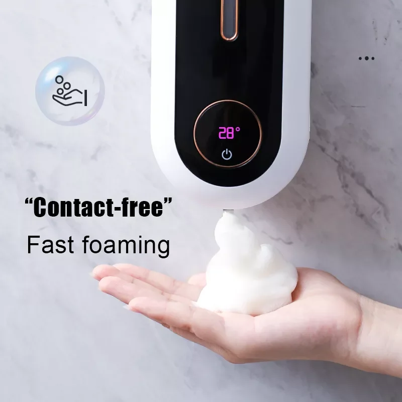 

Автоматический дозатор жидкого мыла с температурным перезаряжаемым цифровым сенсорным управлением