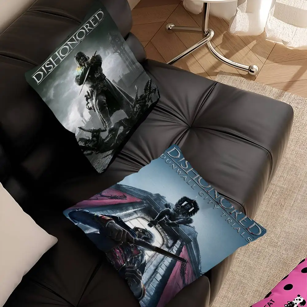 Фото Декоративная наволочка Game Dishonored в винтажном стиле с кленовым дизайном, декор для осеннего урожая, праздничное украшение, наволочка для подушки. №3