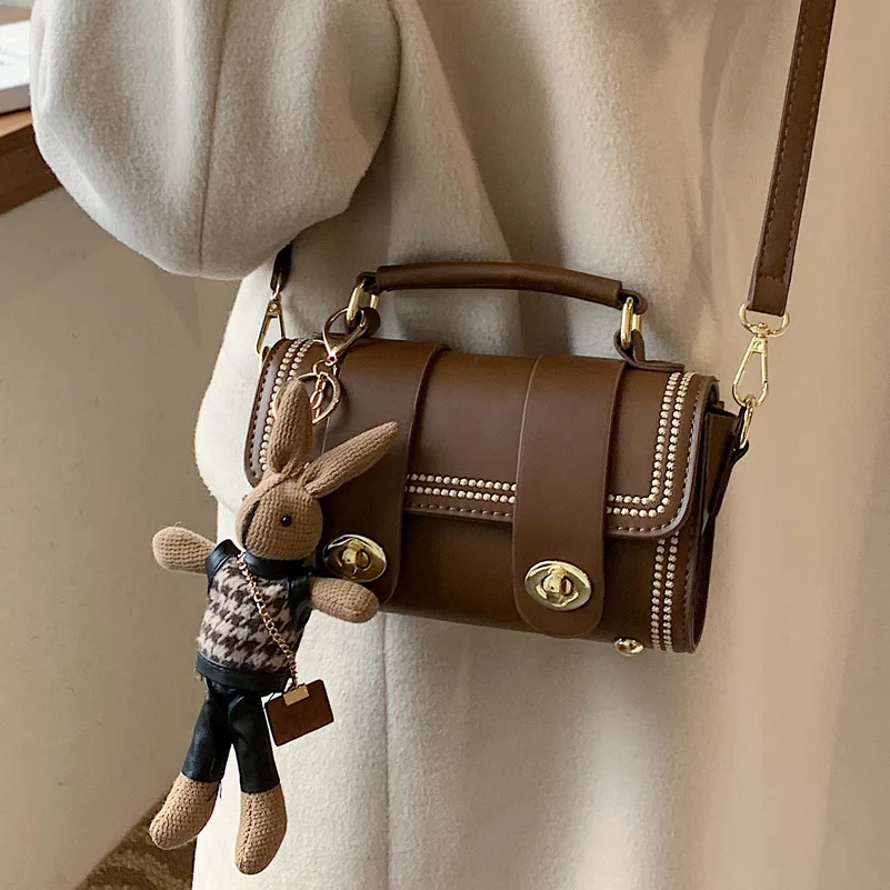 

New Fashion Shoulder Messenger Handbag 2022 Women Popular Autumn Winter Small Square Bags All-match