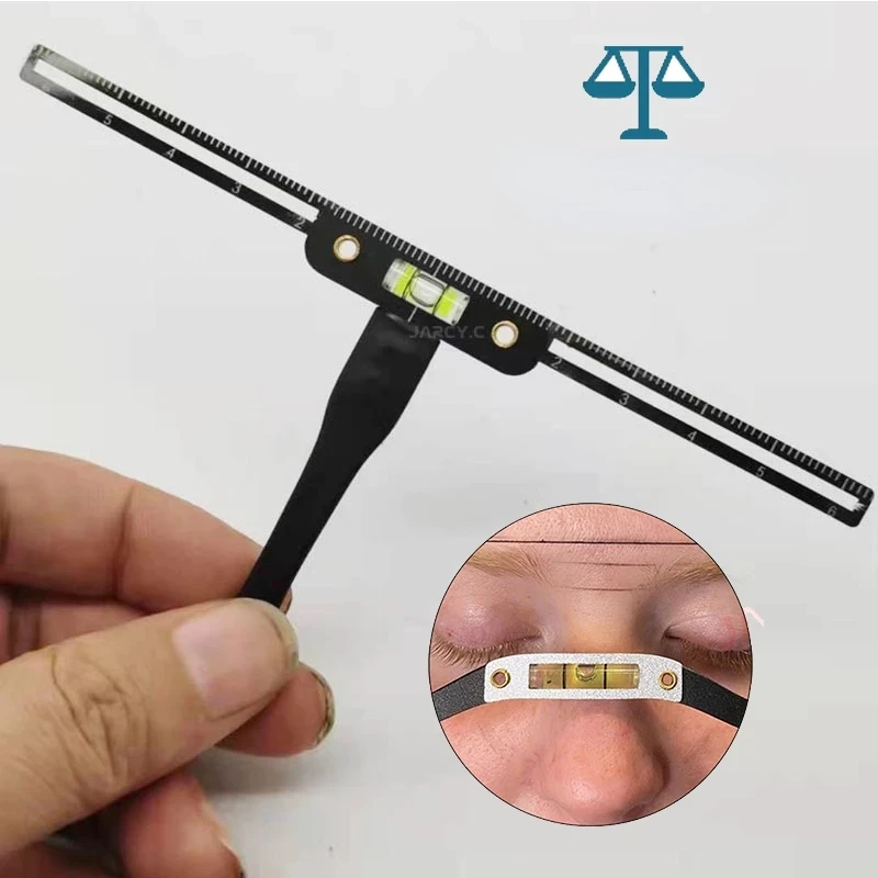 

2023 Eyebrow Tattoo Stencil Ruler Three-Point Positioning Reusable Template Eyebrow Makeup Tattoo Balance Measure Tool