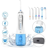 cordless oral dental water flosser portable oral water irrigator with 300ml capacity tank 5 modes tartar removal cleaner cleaner