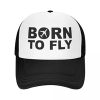 cool aviation pilot born to fly baseball cap women men adjustable adult airplane aviator gift trucker hat outdoor snapback caps