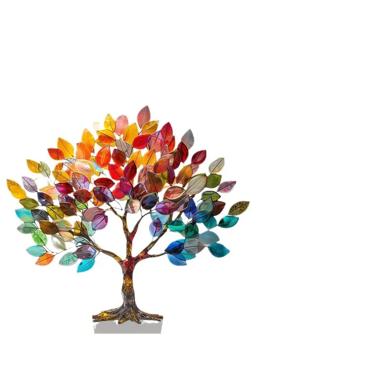 Древо жизни витраж Ловец солнца четыре сезона красочные листья украшение для