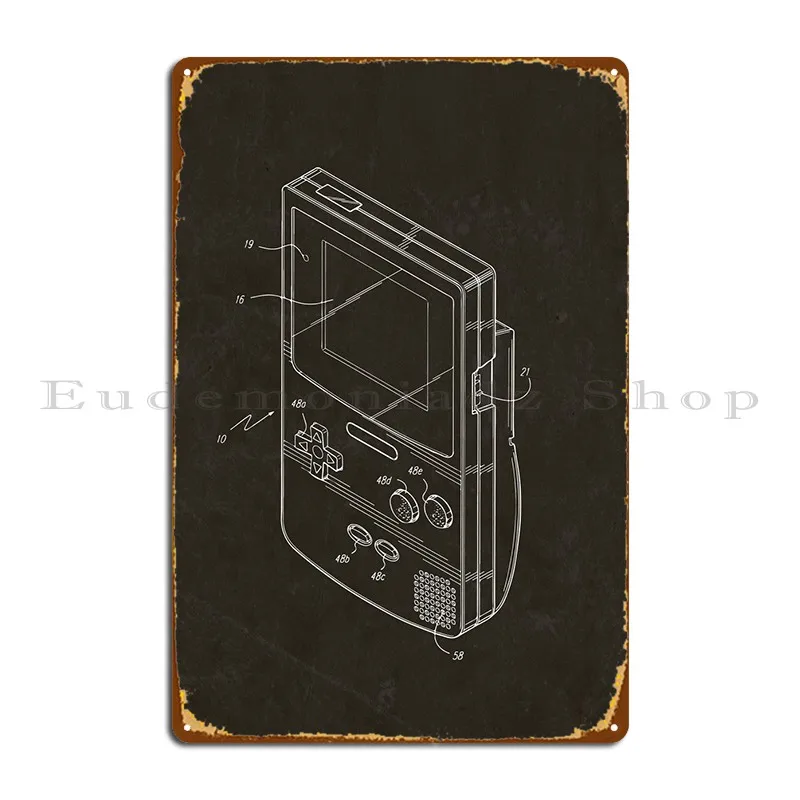 

Gameboy Patent Metal Sign Party Club Garage Designer Wall Cave Tin Sign Poster