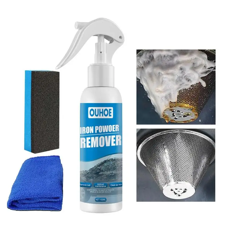 

Car Rust Removal Spray MultiPurpose Surface Chrome Paint Cleaner Rust Dissolving Spray Prevent Oxidation Car Wheel Accessories