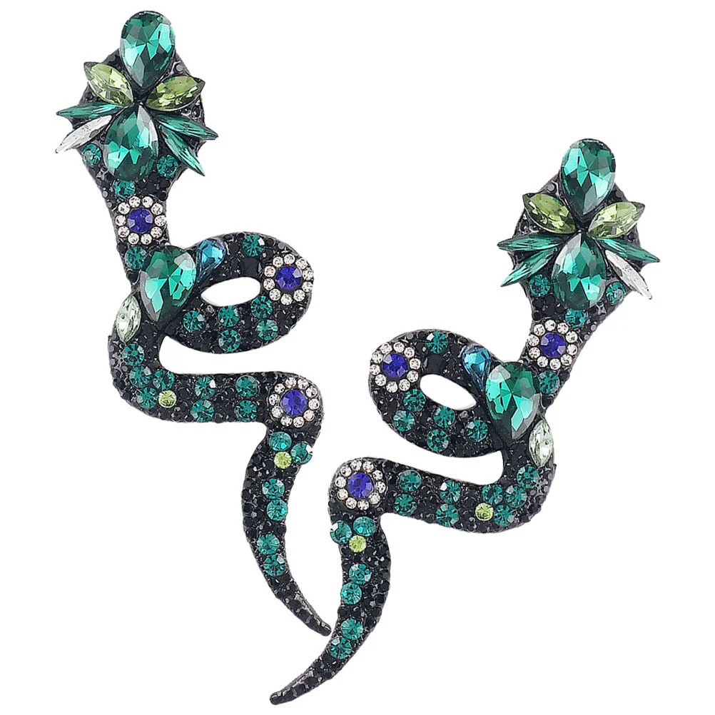 

1 Pair Ear Studs Snake Stud Earrings Exaggerated Earrings Personalized Ear Jewelries for Women