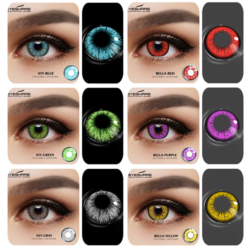 color contact lenses yearly color lens eyes 2pcs colored contacts cosmetic eye contacts cosplay anime accessories contact lenses free global shipping