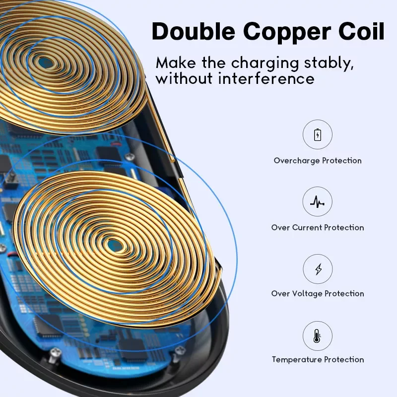 

The new2 In 1 10W Dual Seat Qi Wireless Charger for Samsung S10 S9 S8 Fast Charging Dock Station Pad Usb C for IPhone 11 Pro XS
