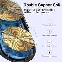 the new2 in 1 10w dual seat qi wireless charger for samsung s10 s9 s8 fast charging dock station pad usb c for iphone 11 pro xs