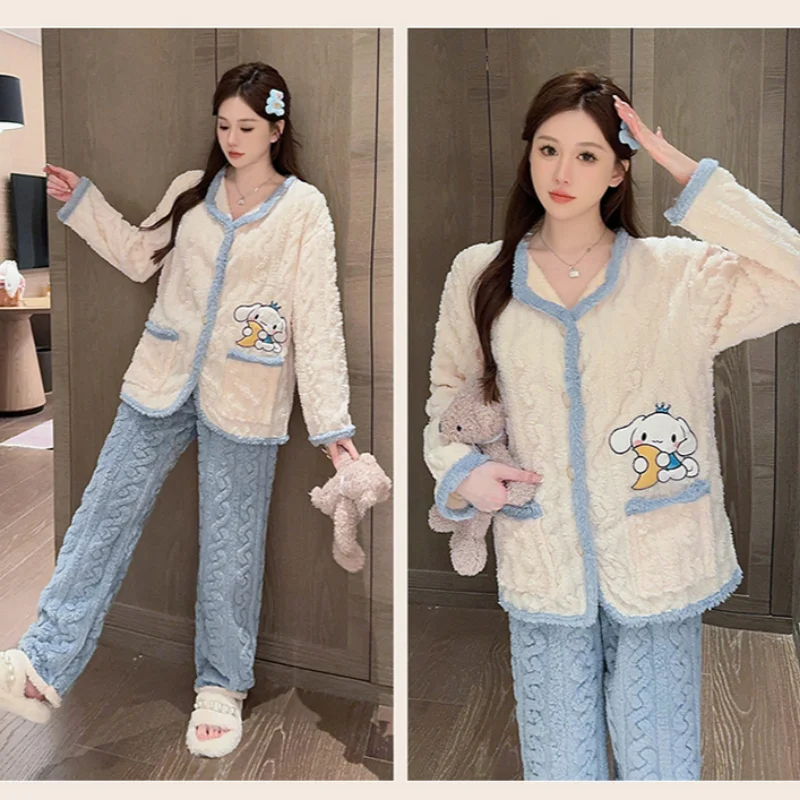 Sanrio нефритовая собака корицы с героями мультфильмов зимняя флисовая утолщенная