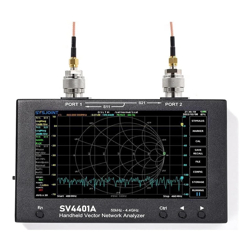 

Векторный анализатор сети SV4401A, 7-дюймовый сенсорный ЖК-дисплей, 50 кГц-4,4 ГГц, HF, VHF, UHF, антенна, обновленный анализатор для Nanovna Vna