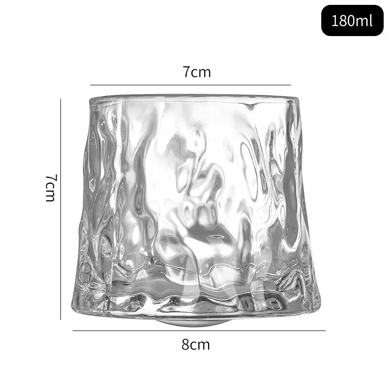 Creative Rotary Whiskey Glass Transparent Juice Cup Crystal Wine Tumbler Vodka Cognac Brandy Snifter Cup images - 6