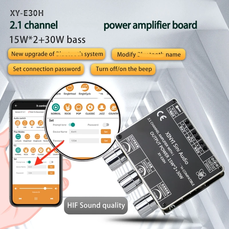 

BT 5.1 Receiver Amplifier Board High & Low Volume Adjustable Amp Module Subwoofer Bluetooth-compatible Amplifier M4YD