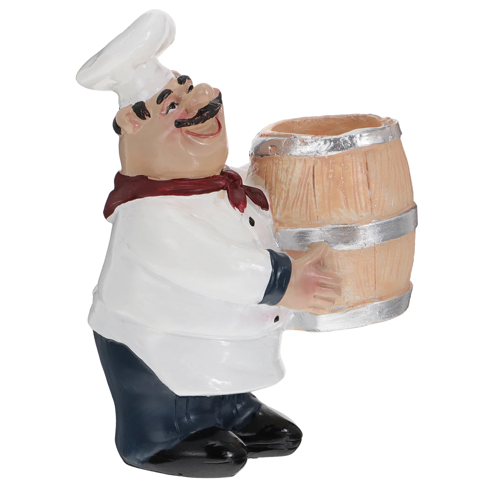 

Toothpick Chef Holder Dispenser Figurines Statue Resin Bottle Kitchen Figurine Decor Fat Nordic Lovely Ornaments Case Cotton