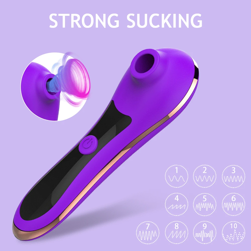 Портативный сосательный вибратор для женщин 10 режимов клитор присоска женская