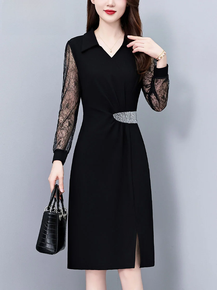 Маленькое элитное платье роскошная брендовая юбка на бедрах женское осеннее 2024