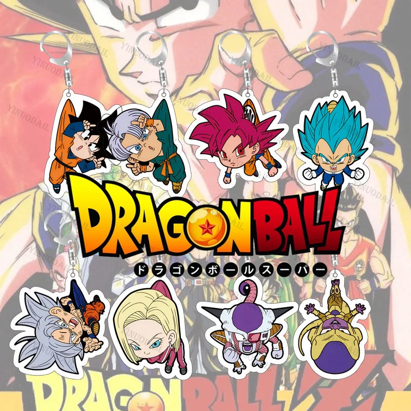 

Super Dragon Ball Z Son Goku Keychain Bejita Yonsei Exquisite Characters Acrylic Pendant Car Key Chain Ring Gift Anime Jewelry